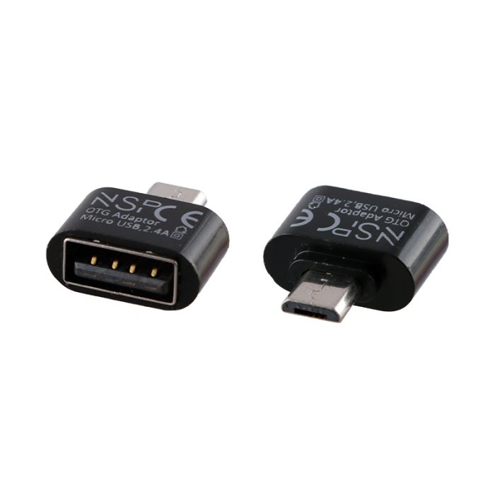 NSP ADAPTOR USB 2.0 OTG 2.4A FEMALE ΣΕ MICRO USB MALE BLACK