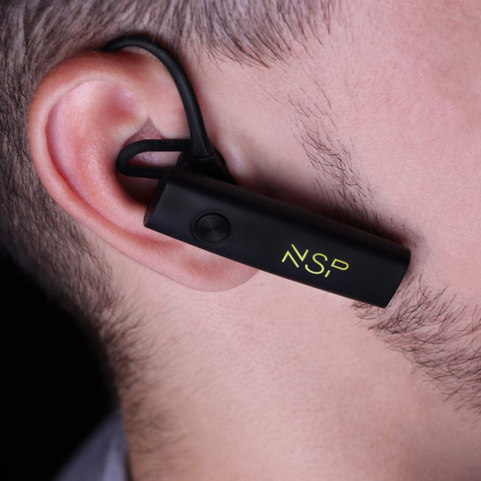 NSP BLUETOOTH HEADSET BN400 V5.0 + HANGER CLIP FOR STRAP BLACK