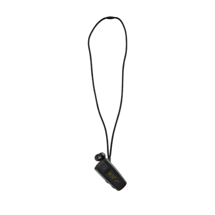 NSP BLUETOOTH BN220 RETRACTABLE CLIP ON HEADSET V5.3 VIBRATION + ANTI-LOST BLACK