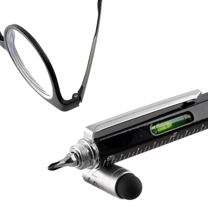 NSP 7 IN 1 METALLIC MULTI-TOOL PEN BLACK