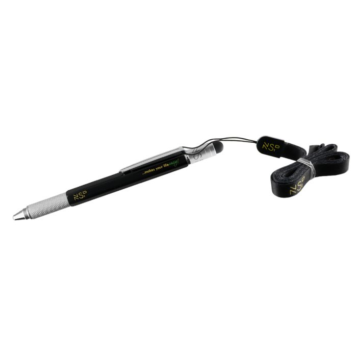 NSP 7 IN 1 METALLIC MULTI-TOOL PEN BLACK