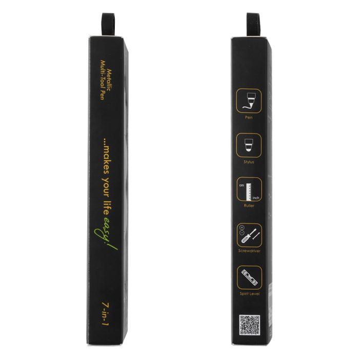 NSP 7 IN 1 METALLIC MULTI-TOOL PEN BLACK