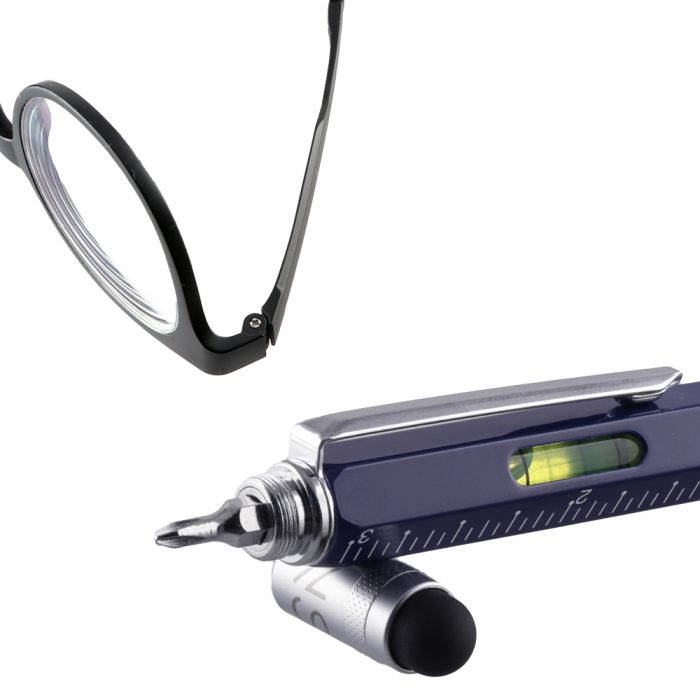 NSP 7 IN 1 METALLIC MULTI-TOOL PEN BLUE